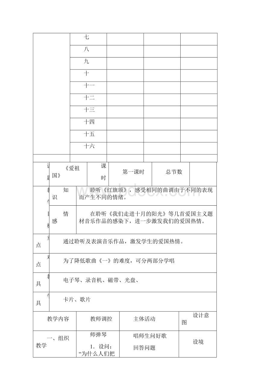 人音版三年级下音乐教案表格.docx_第2页