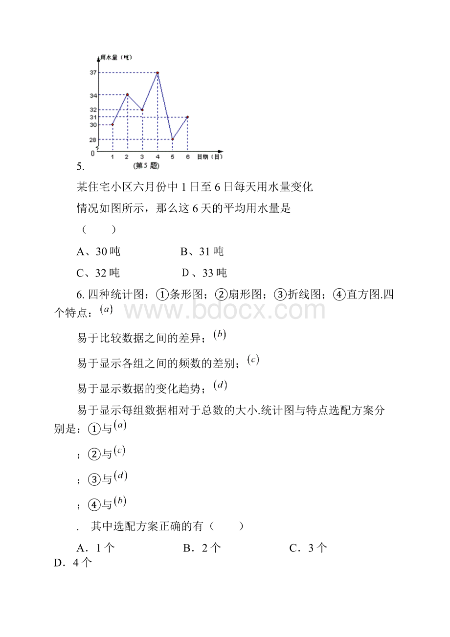 七年级数学数据的收集整理与描述测试题.docx_第2页