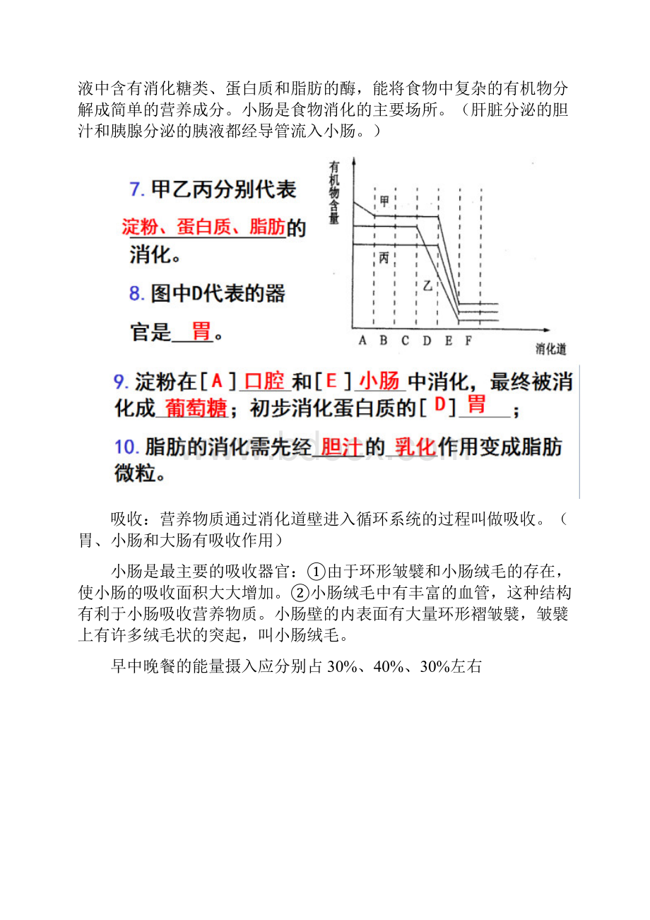 初中七年级生物下期中重要知识点总结.docx_第3页