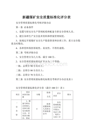 新疆煤矿安全质量标准化评分表.docx