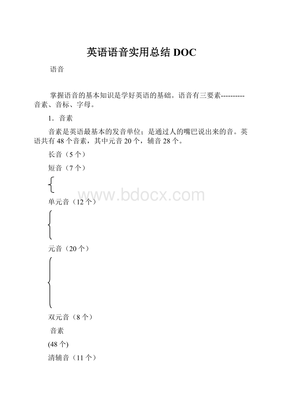 英语语音实用总结DOC.docx