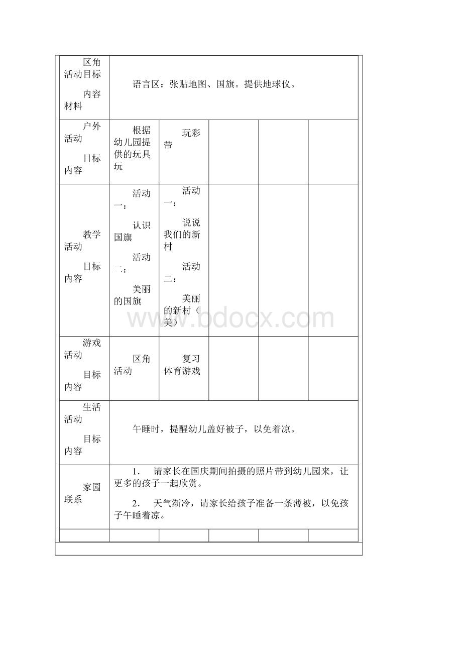 大班幼儿园周工作计划表.docx_第3页