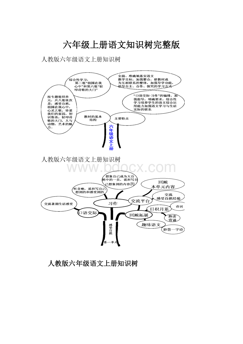 六年级上册语文知识树完整版.docx