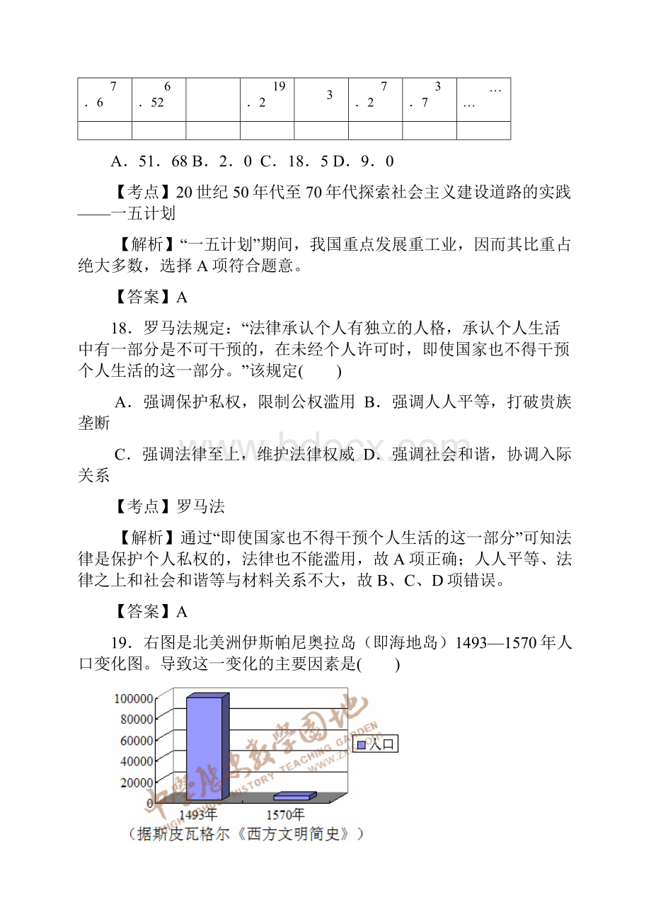 高三模拟考试文综历史试题含答案.docx_第3页