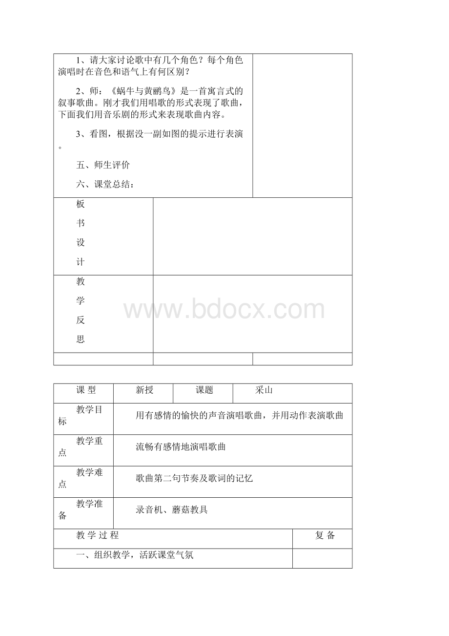 人教版小学三年级下册音乐单元教案.docx_第2页