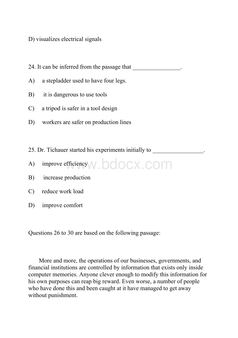 Imdrkz大学英语四级模拟试题1.docx_第3页