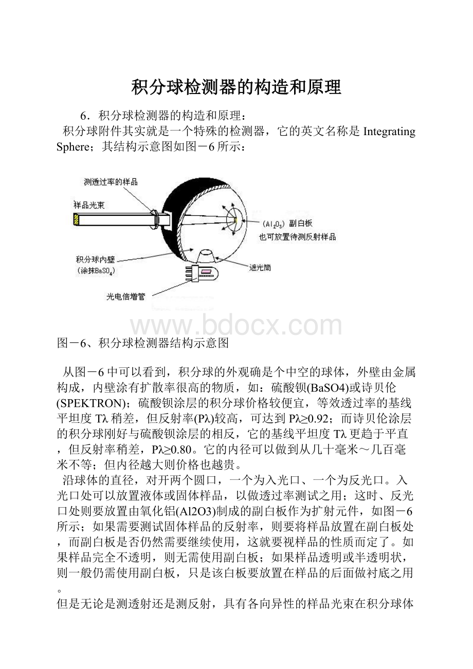 积分球检测器的构造和原理.docx_第1页