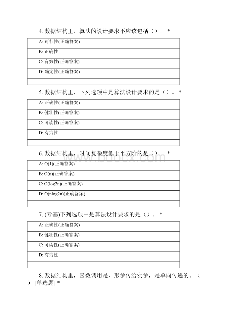 武汉软件工程职业学院软件技术专业大二度数据结构综合考试.docx_第2页