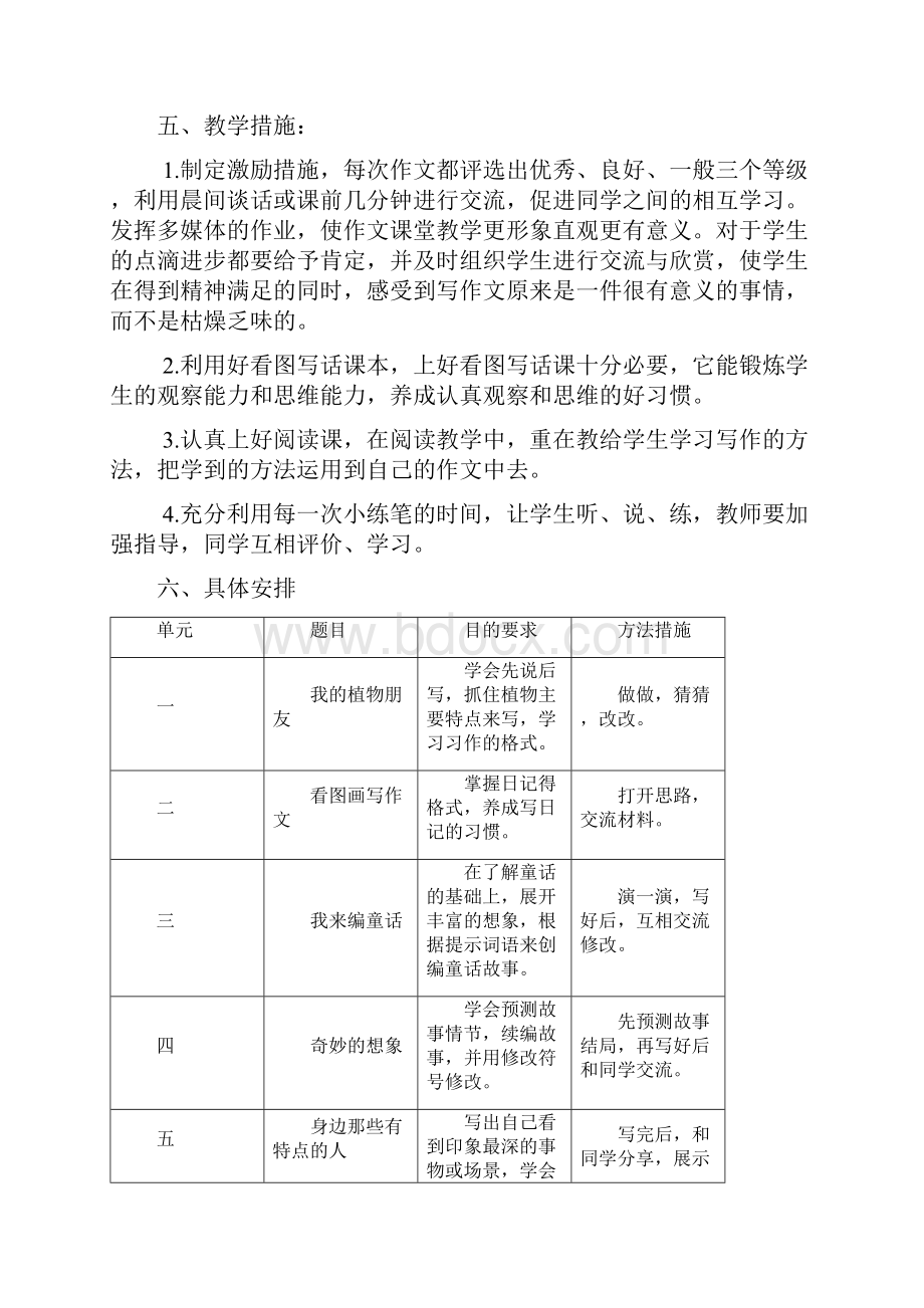 最新部编版小学三年级作文教学计划及教案.docx_第2页