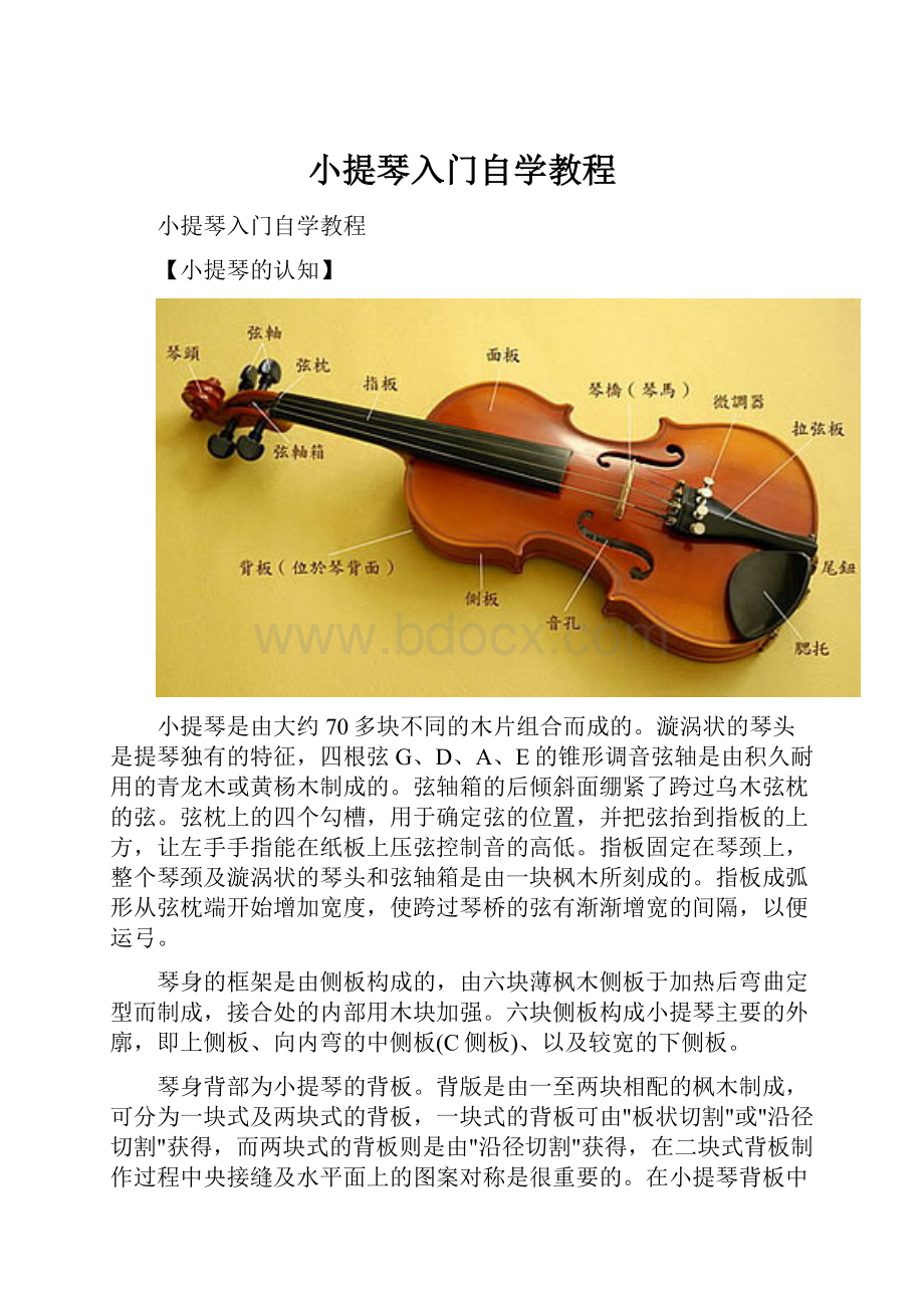 小提琴入门自学教程.docx_第1页