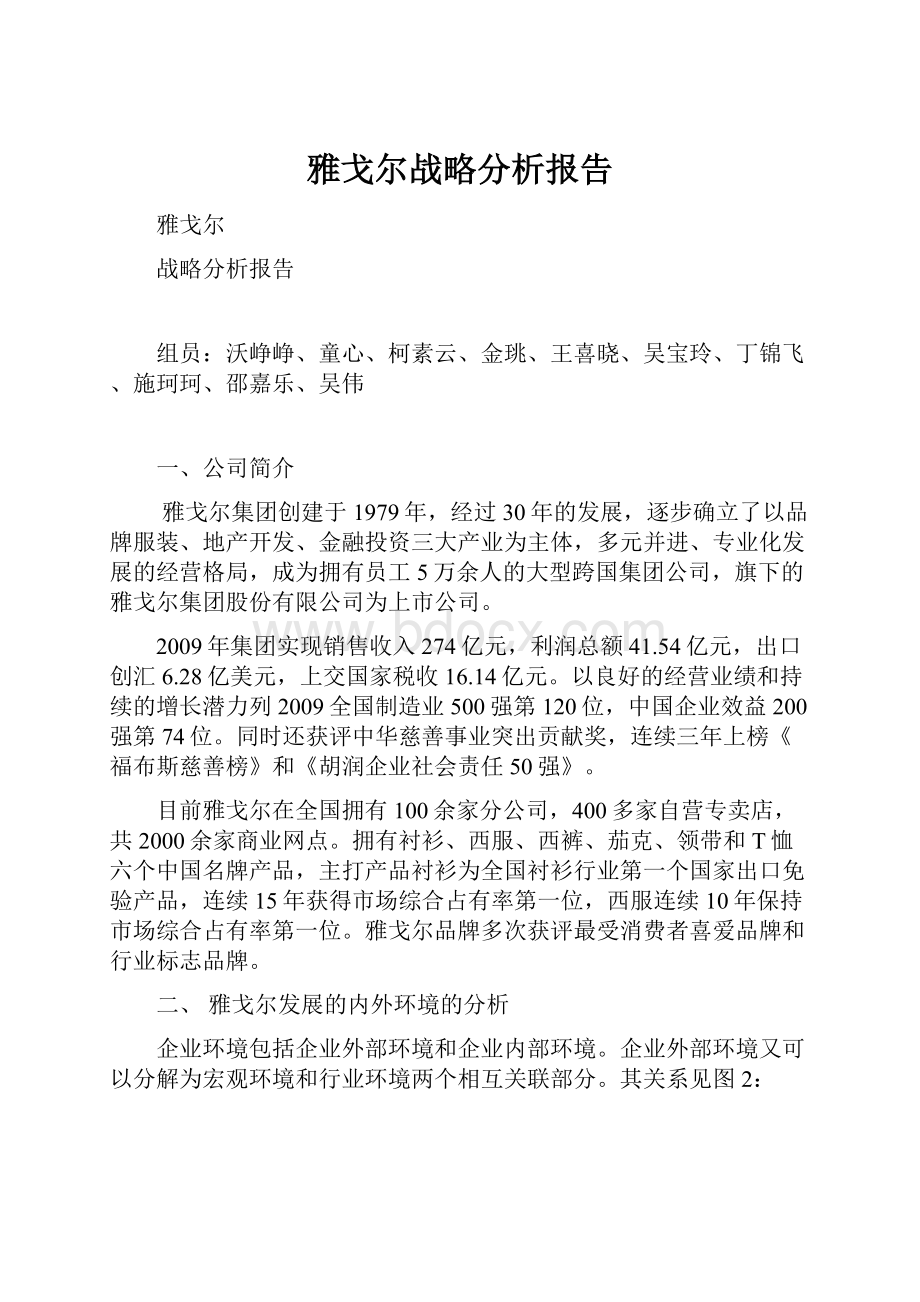 雅戈尔战略分析报告.docx_第1页