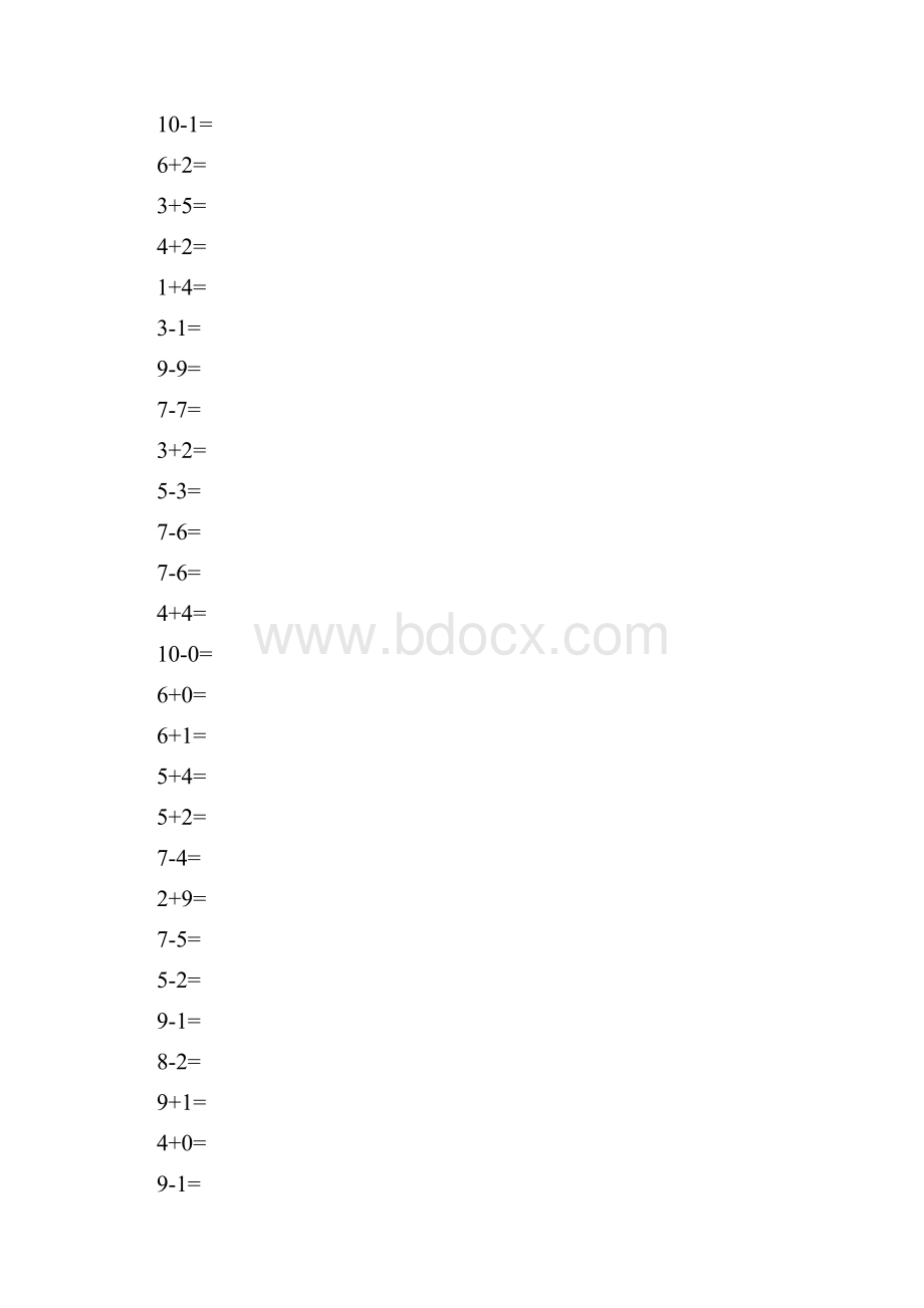 小学一年级10以内加减法口算练习.docx_第3页