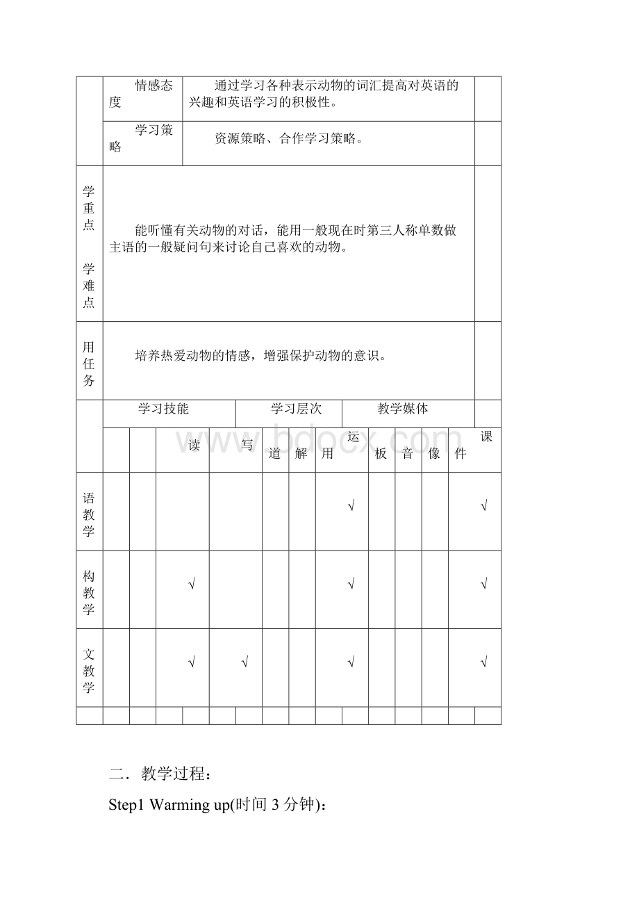 初中英语外研版七年级下册高效课堂资料M6U1.docx_第2页