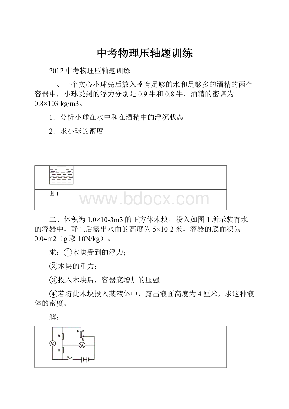 中考物理压轴题训练.docx