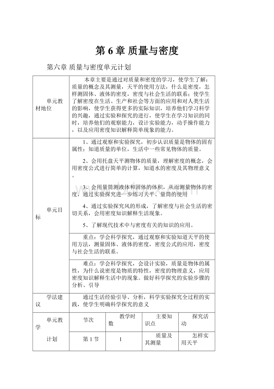 第6章质量与密度.docx