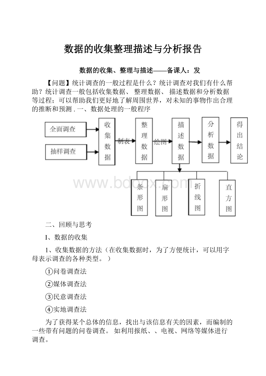 数据的收集整理描述与分析报告.docx