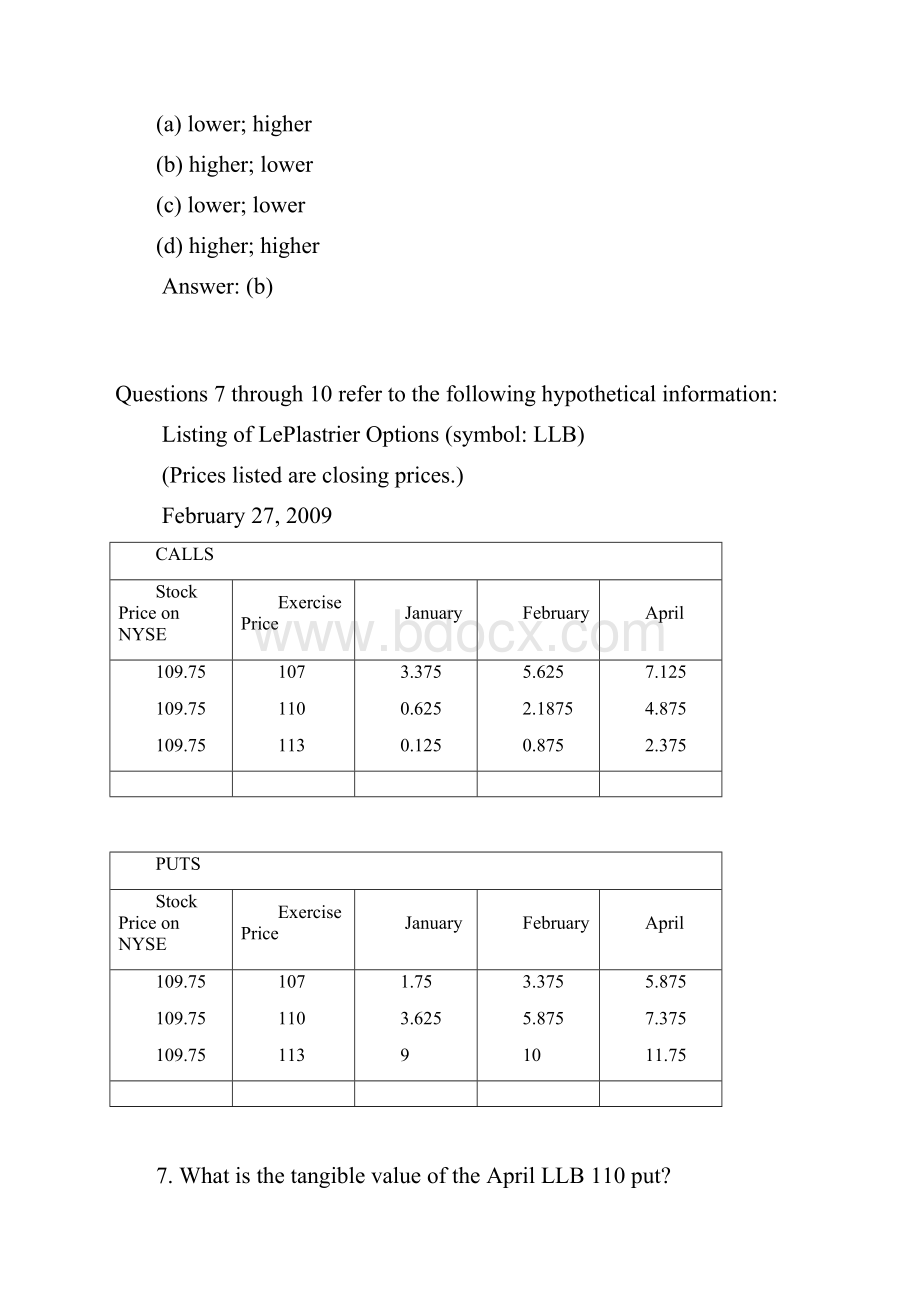 兹维博迪金融学第二版试题库.docx_第3页