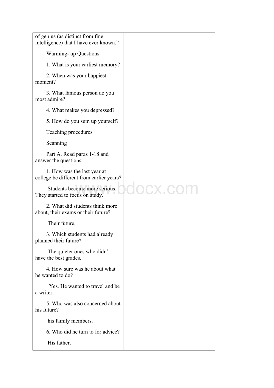 新标准大学英语book3unit1教案教材.docx_第2页