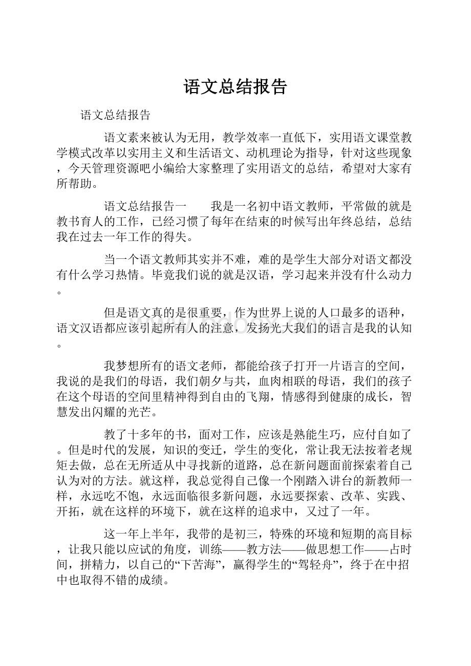 语文总结报告.docx