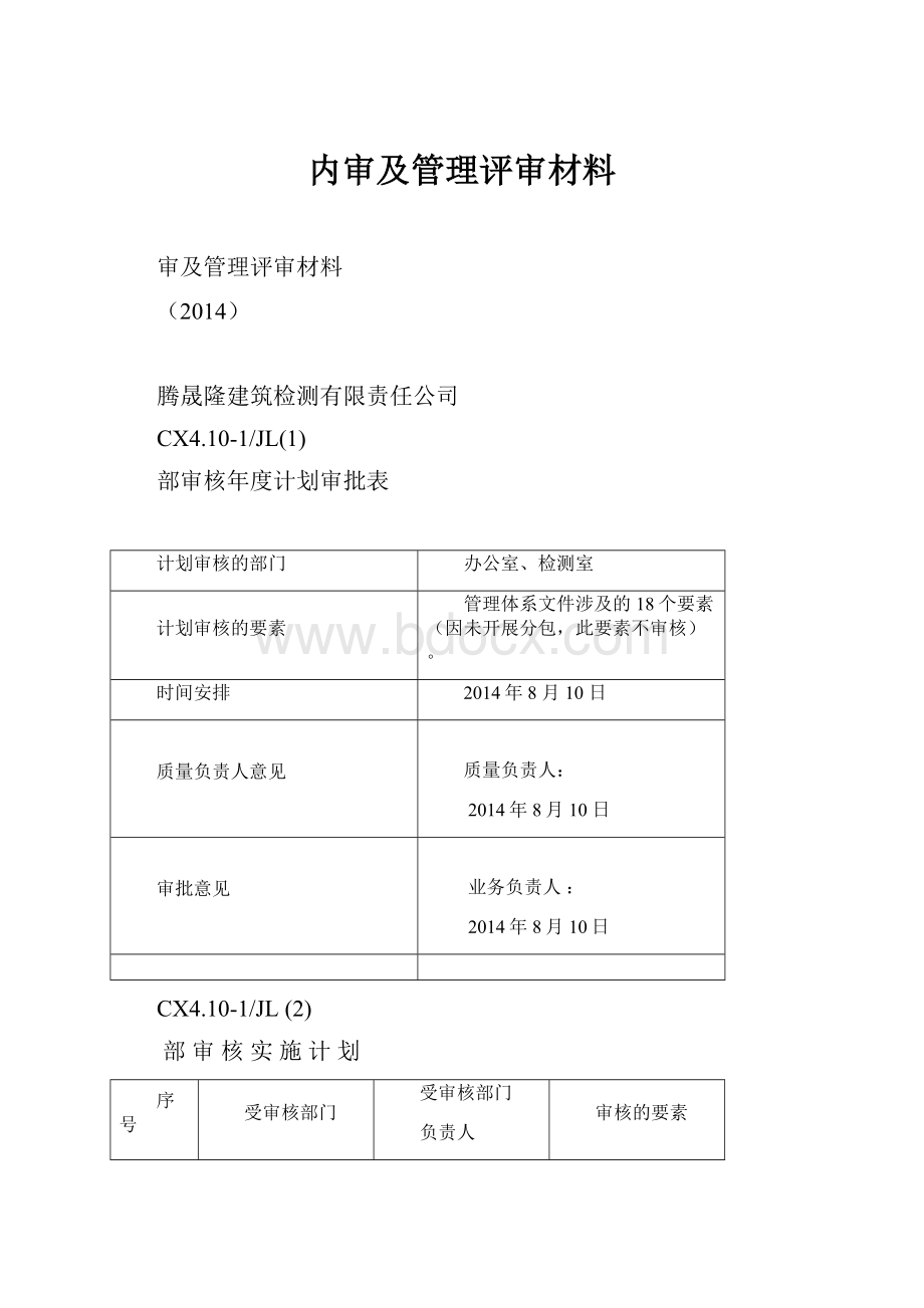 内审及管理评审材料.docx_第1页