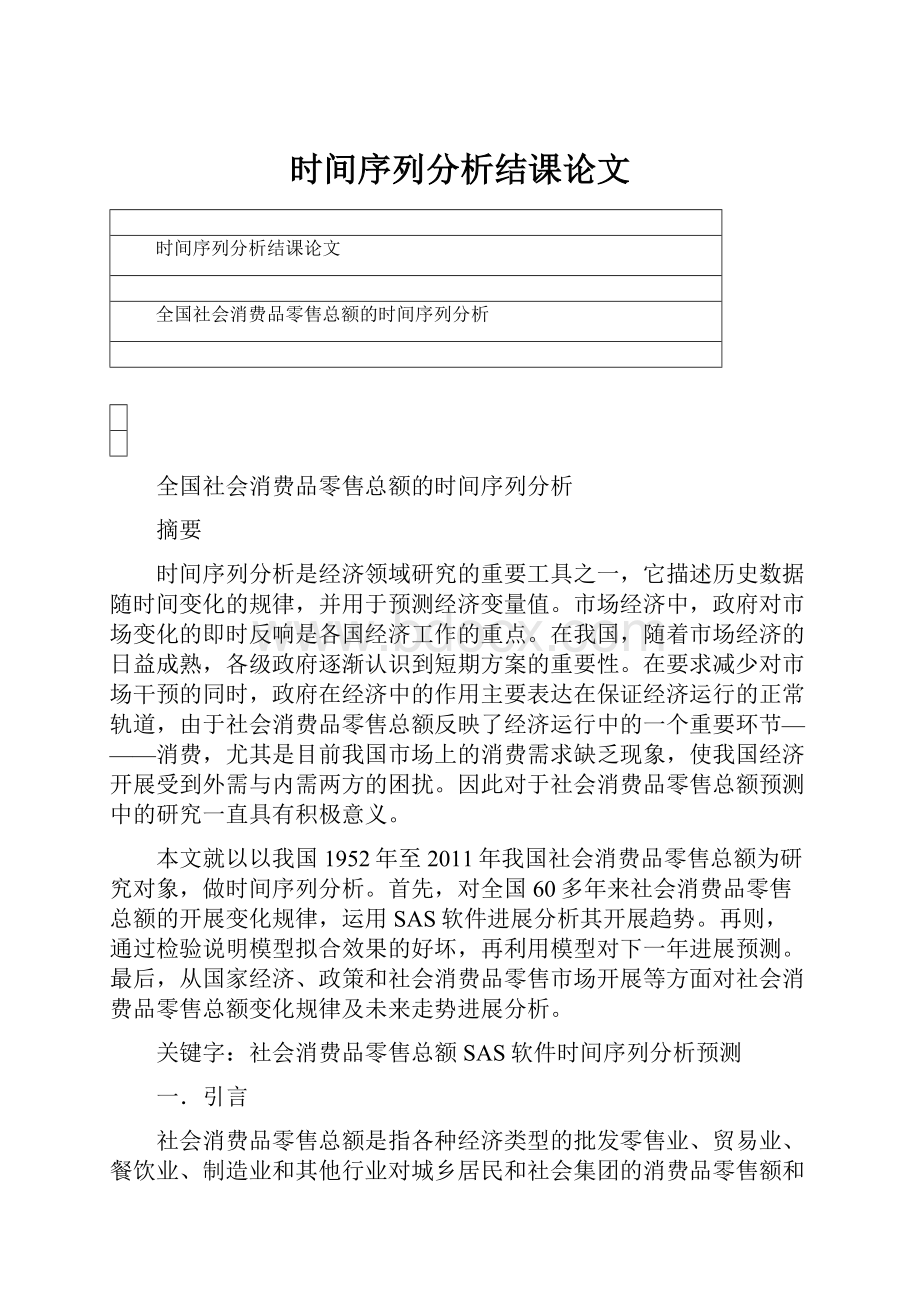 时间序列分析结课论文.docx