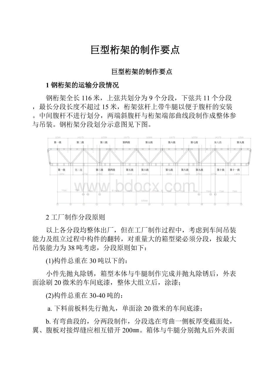 巨型桁架的制作要点.docx_第1页