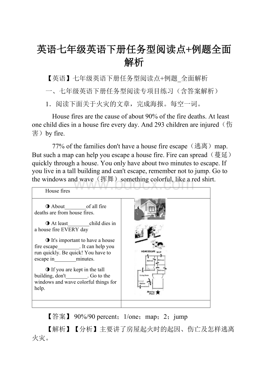 英语七年级英语下册任务型阅读点+例题全面解析.docx