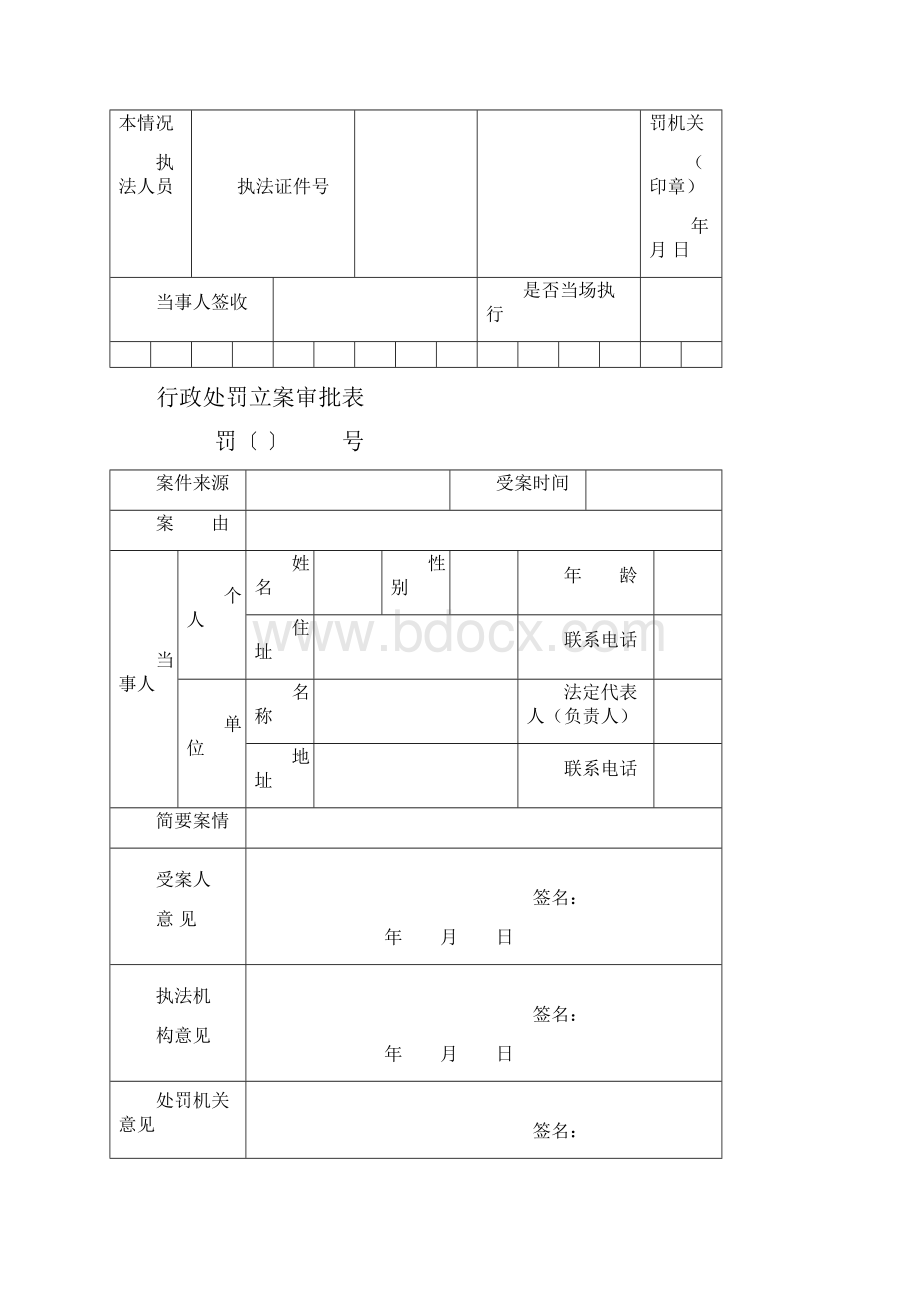 渔业行政处罚执法文书式样表DOC33页doc.docx_第2页