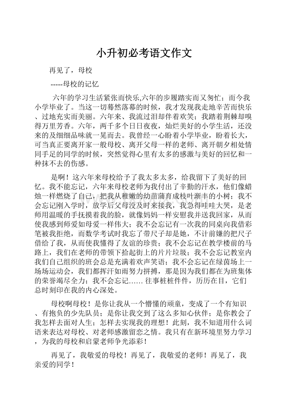 小升初必考语文作文.docx