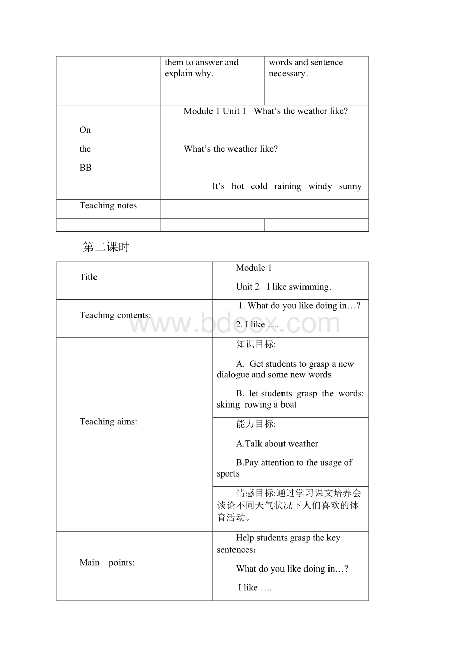 外研版英语二年级下册教案一年级起点.docx_第3页