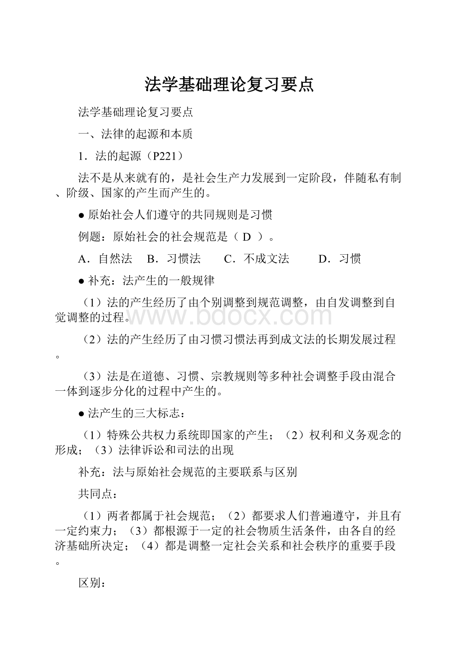 法学基础理论复习要点.docx_第1页