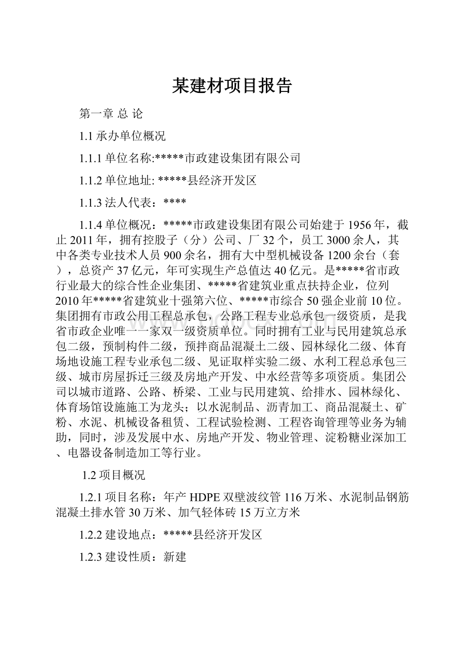 某建材项目报告.docx_第1页