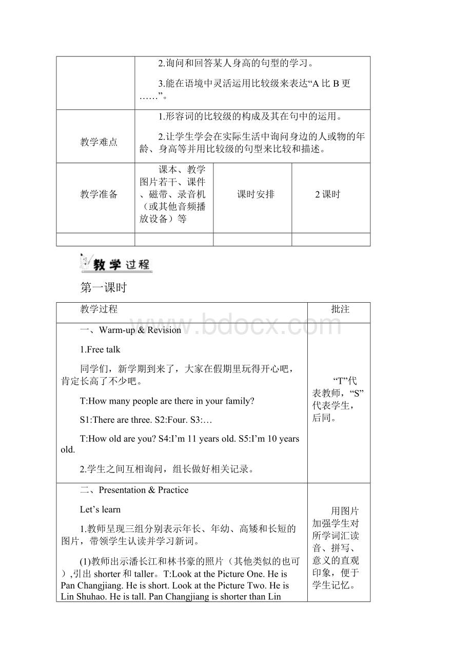 PEP人教版 小学六年级英语外语 下册第二学期教学设计 电子教案下半年 下学期 全册优质教案.docx_第2页