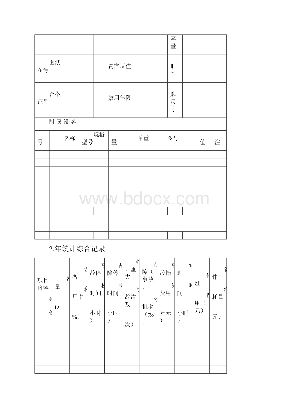 设备技术档案表格模板.docx_第2页