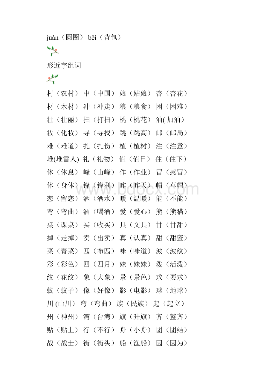 部编版二年级语文下册期末复习题组词填空古诗看图写话精编1.docx_第2页