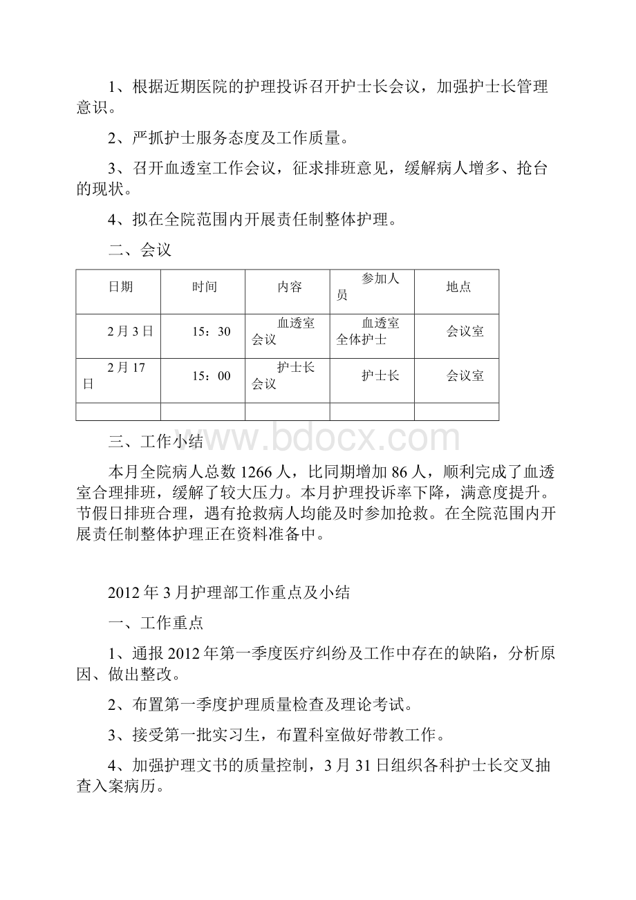 护理部工作重点及小结.docx_第2页