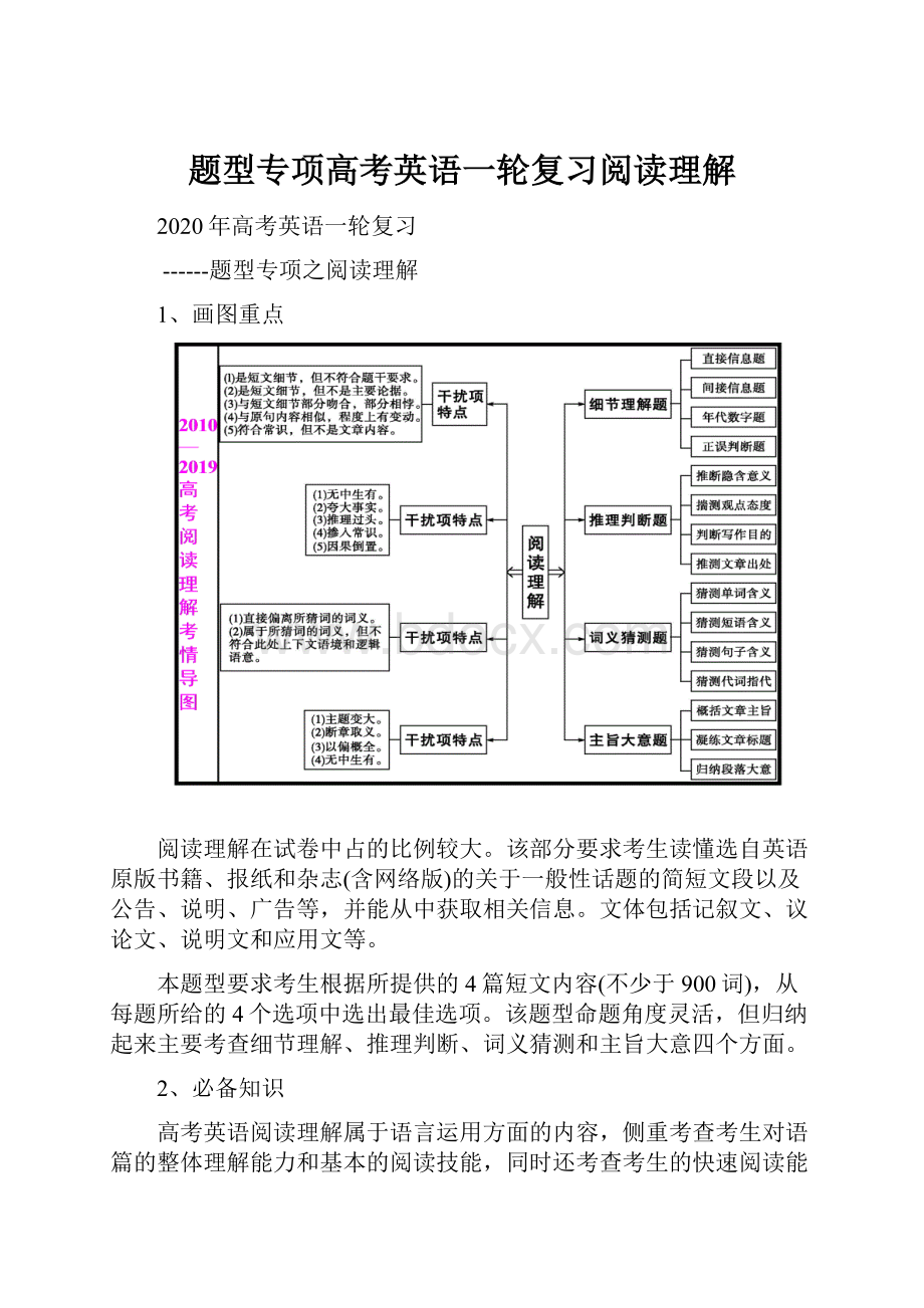 题型专项高考英语一轮复习阅读理解.docx_第1页