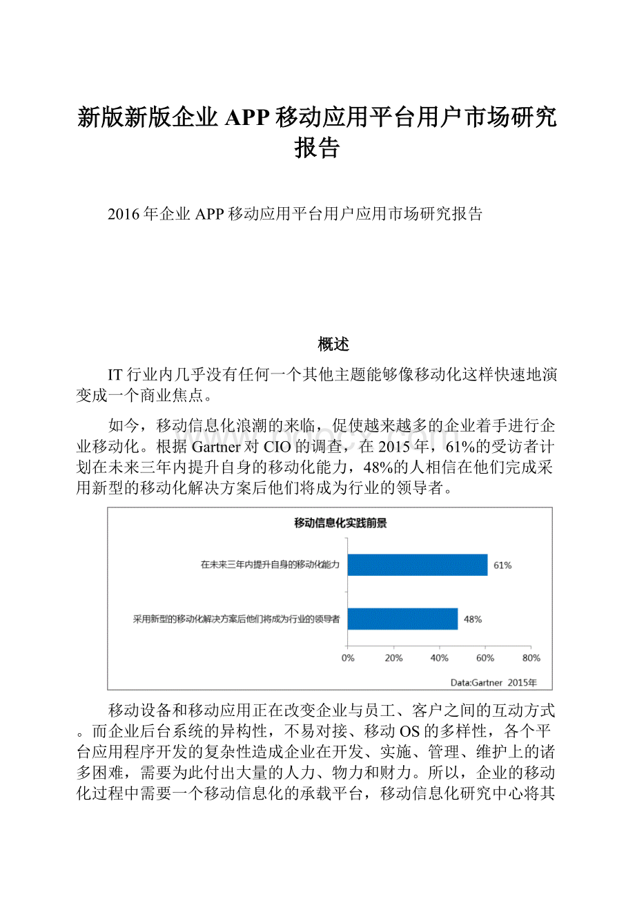 新版新版企业APP移动应用平台用户市场研究报告.docx_第1页