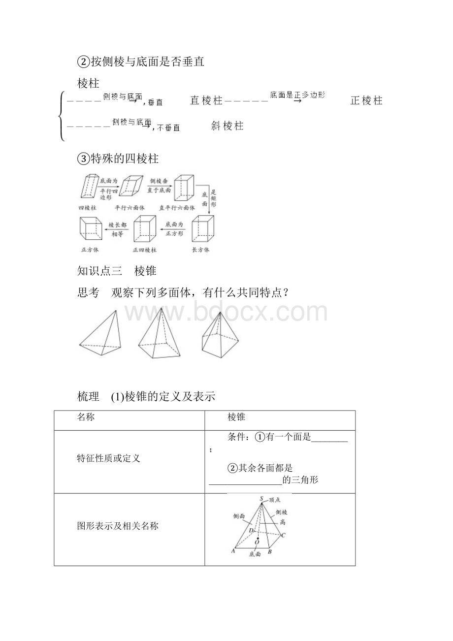 高中数学第一章立体几何初步112棱柱棱锥和棱台的结构特征学案新人教B版必修2.docx_第3页