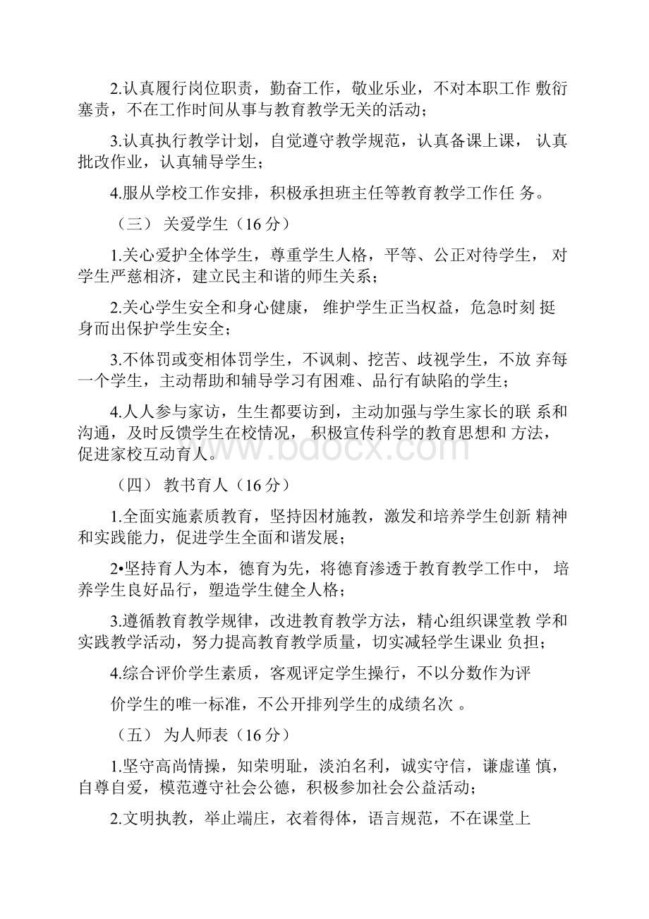 教师职业道德考核办法实施细则.docx_第2页