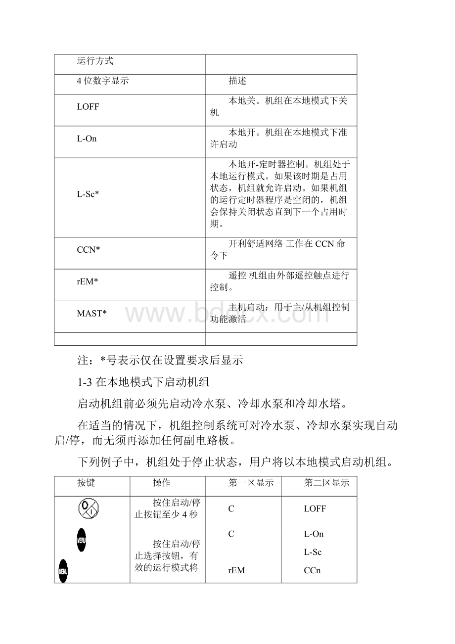 开利30HXC螺杆冷水机组操作程序与故障代码.docx_第2页