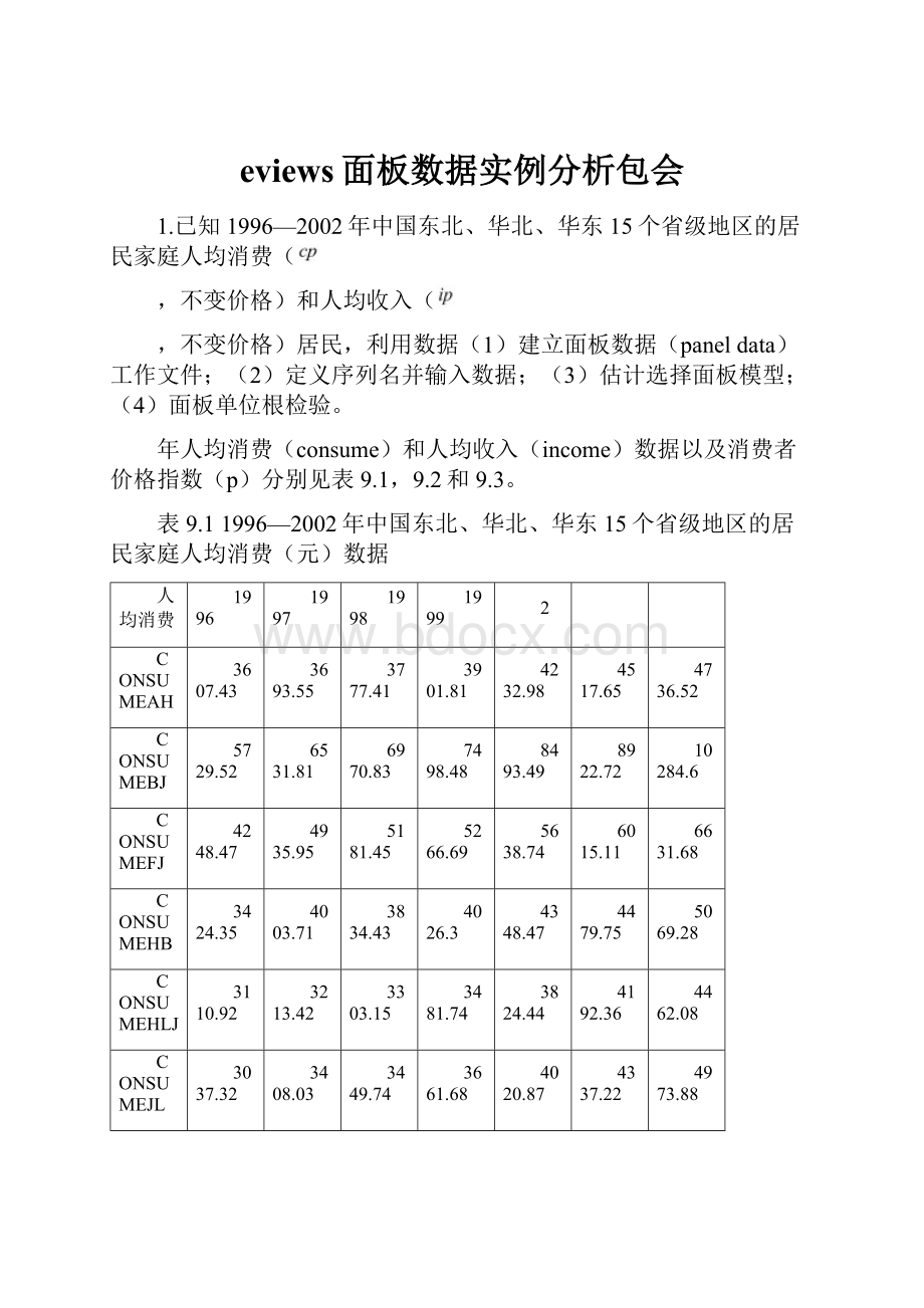 eviews面板数据实例分析包会.docx