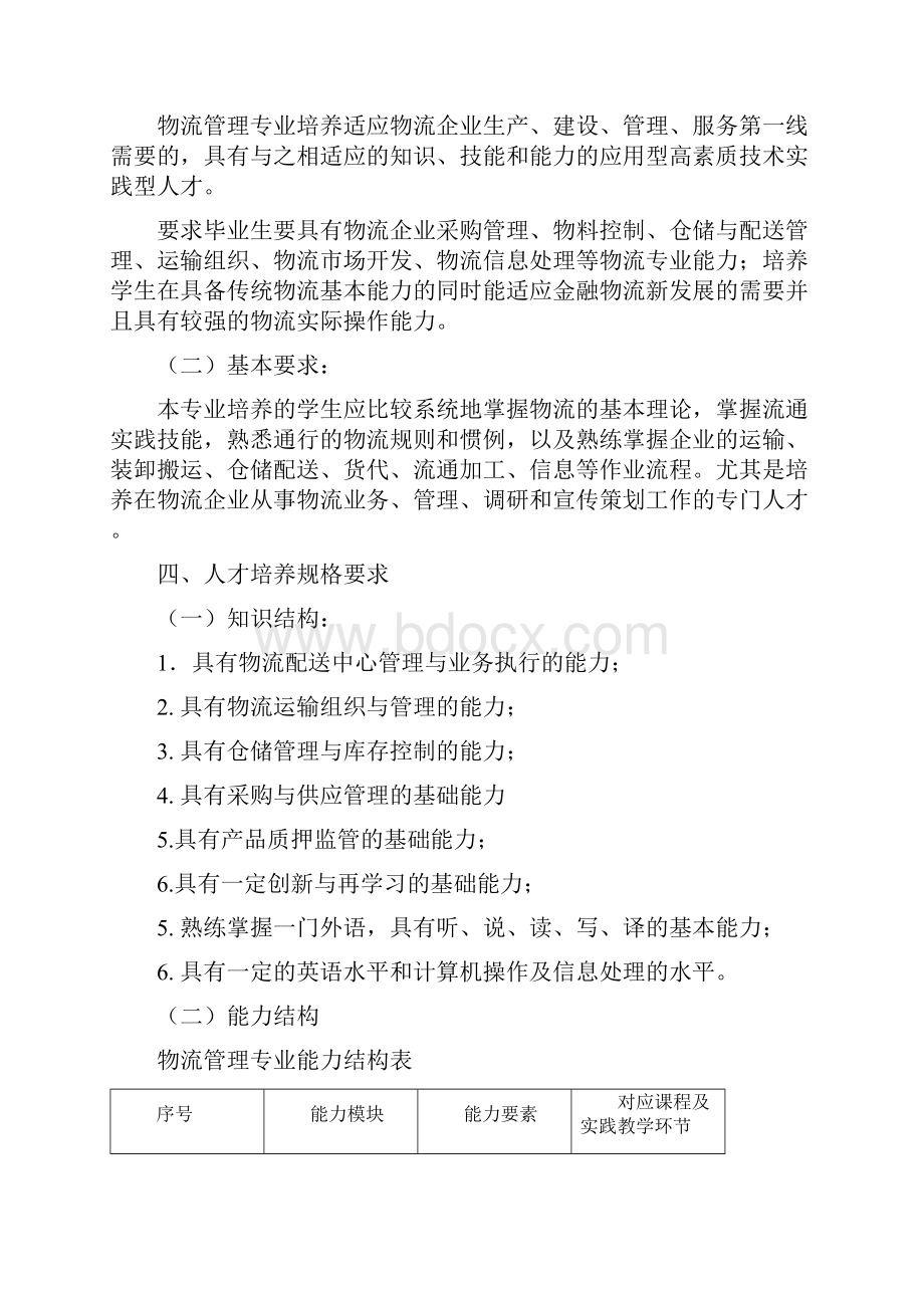 物流管理专业人才培养方案最新.docx_第2页