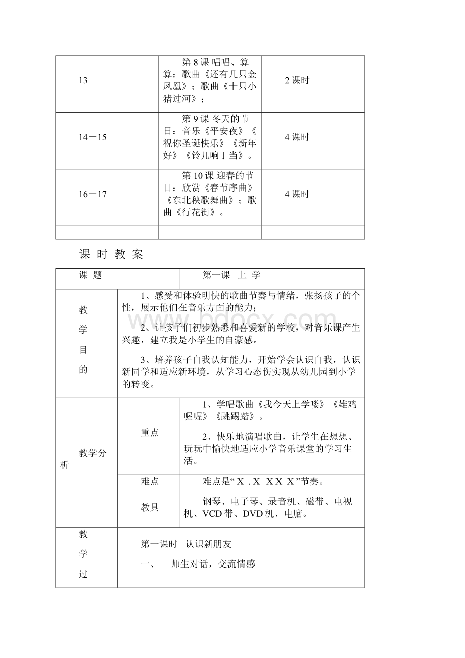 一年级上册音乐教案花城出版社广东教育出版社 1.docx_第2页