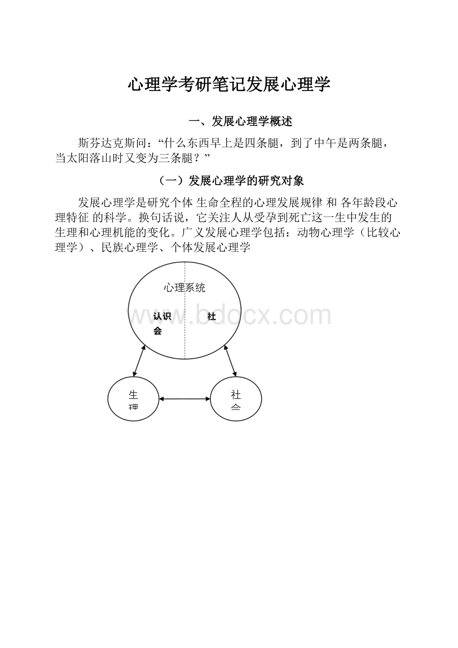 心理学考研笔记发展心理学.docx