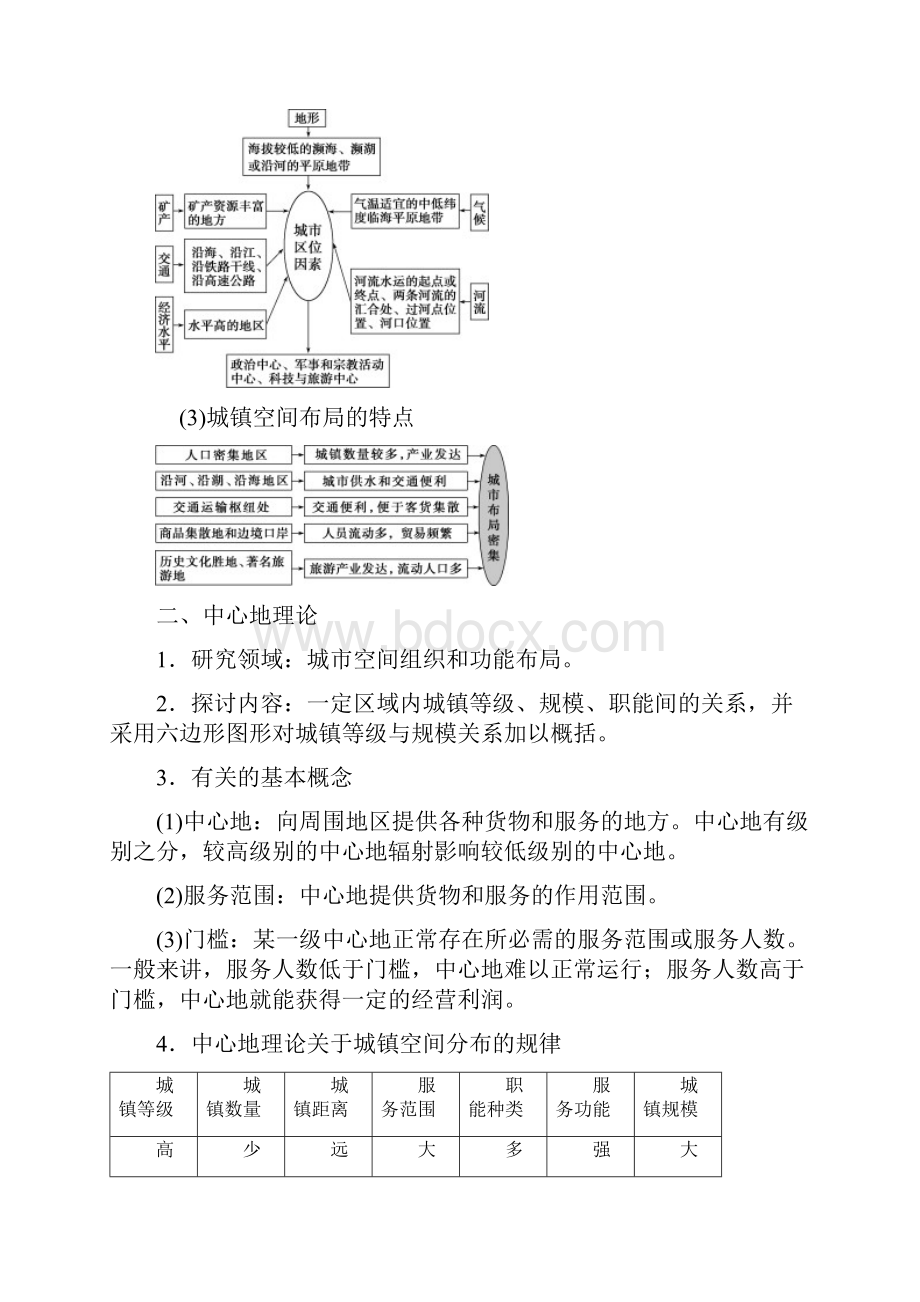 高中地理第二章城市与环境第一节城市空间结构第1课时城市区位分析中心地理论教案湘教版必修2.docx_第3页