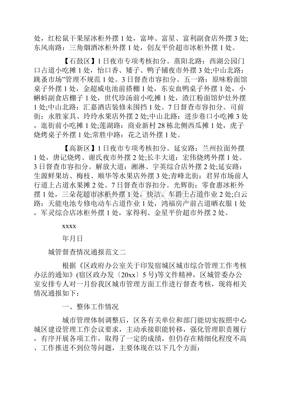 城管督查情况通报.docx_第2页