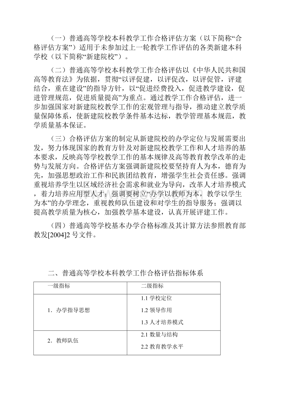 普通高等学校本科教学工作合格评估调研方案.docx_第2页