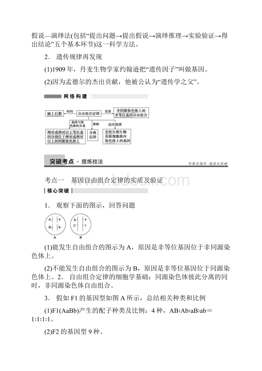 届高三生物一轮复习 516孟德尔的豌豆杂交实验二教学案 新人教版.docx_第3页