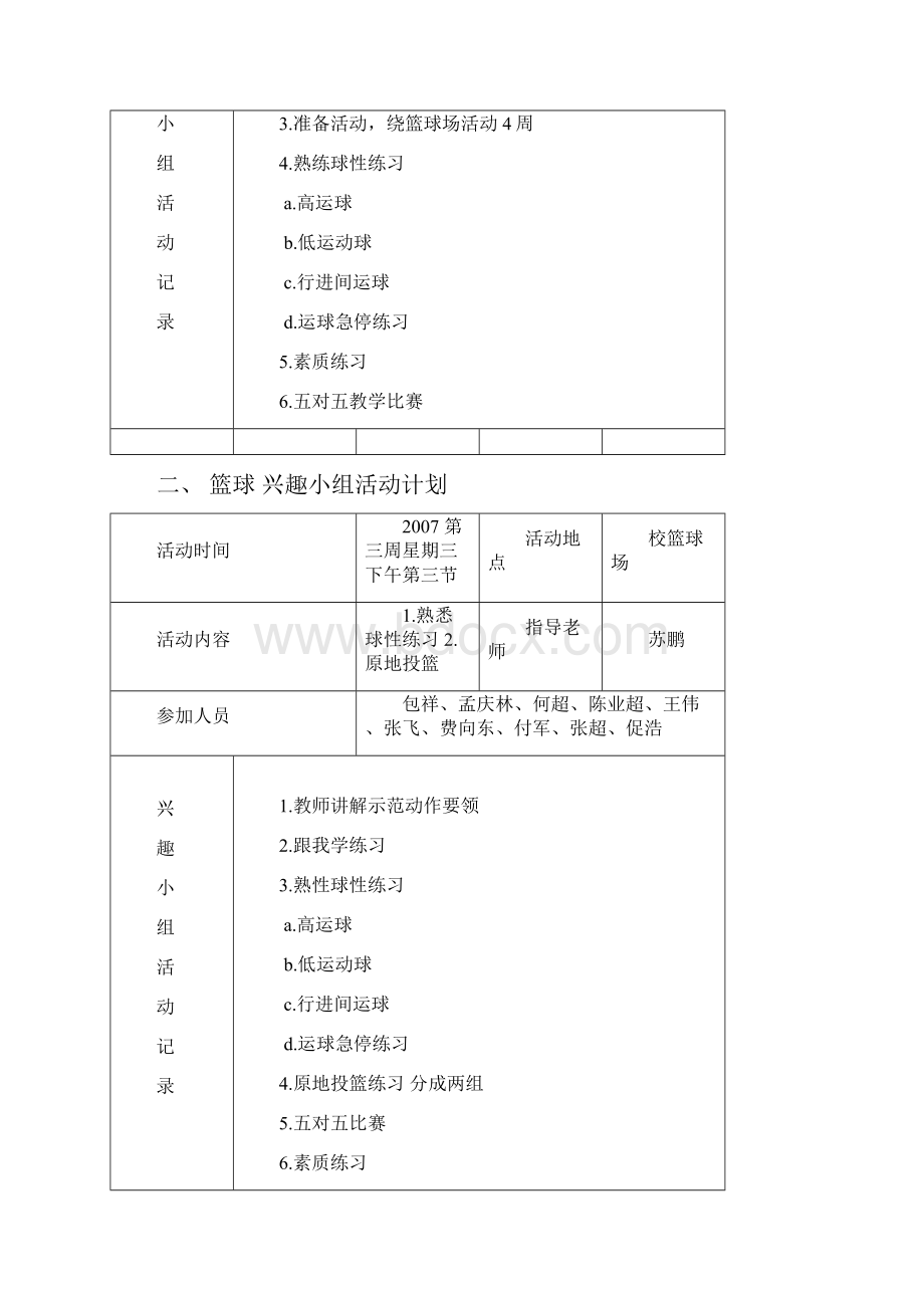 0708第一学期兴趣小组活动记录1.docx_第2页